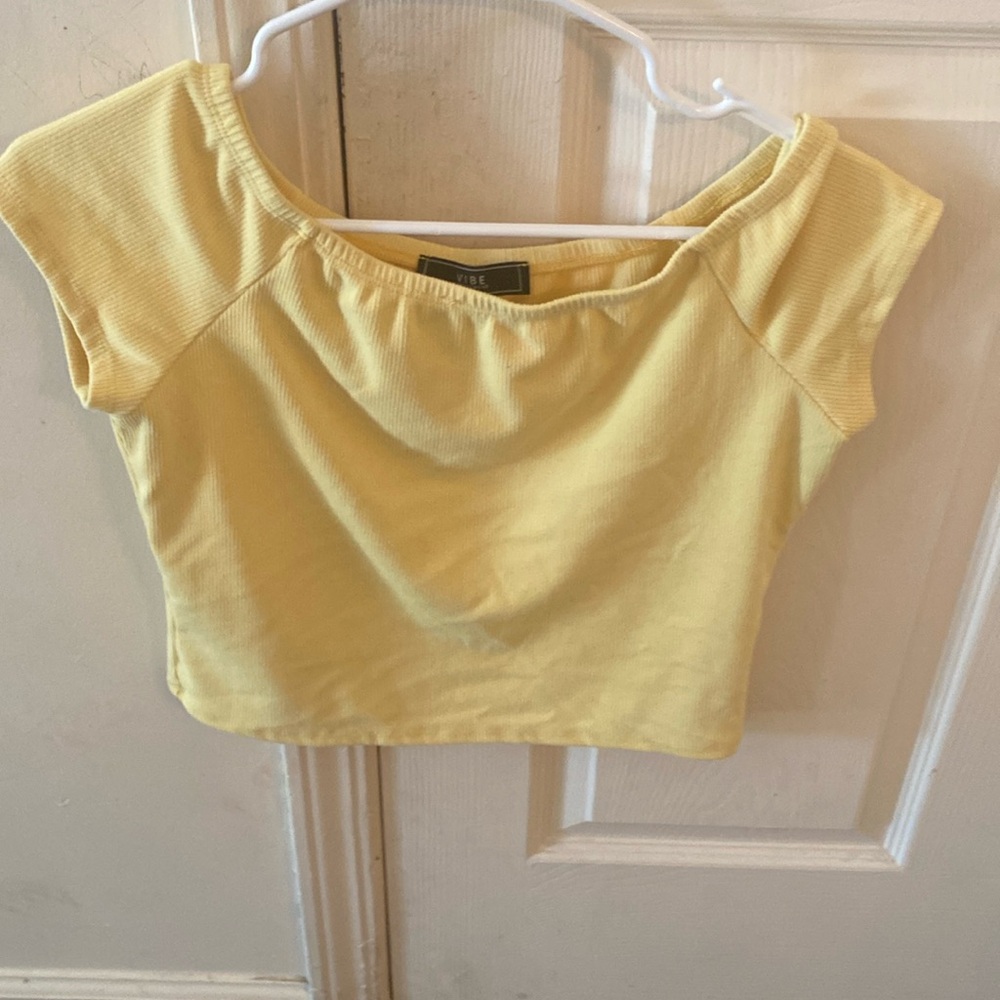 Yellow cropped top